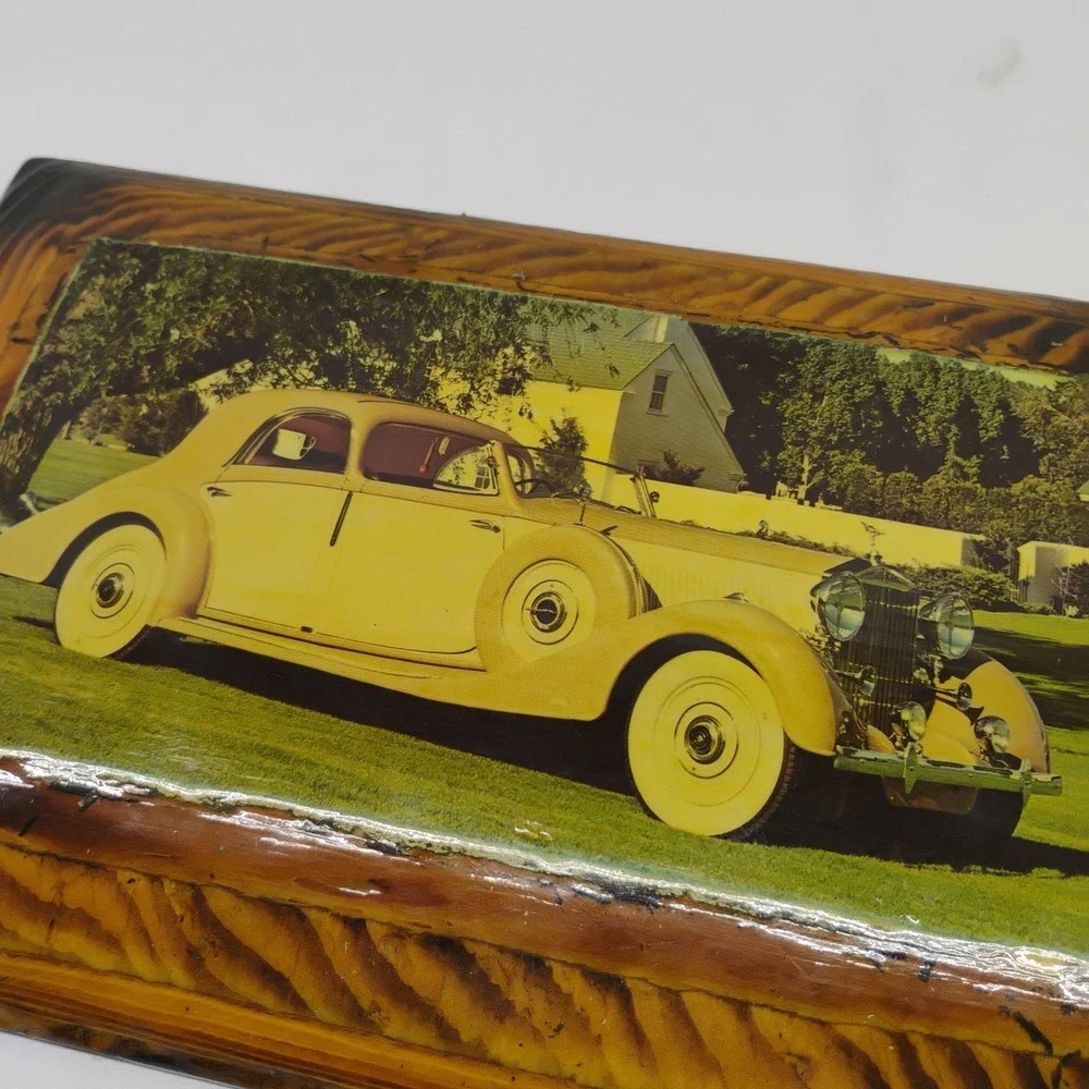 Pinheiro Crafts 1938 Rolls Royce Sedanca De Ville Car Wooden Plaque 11x7